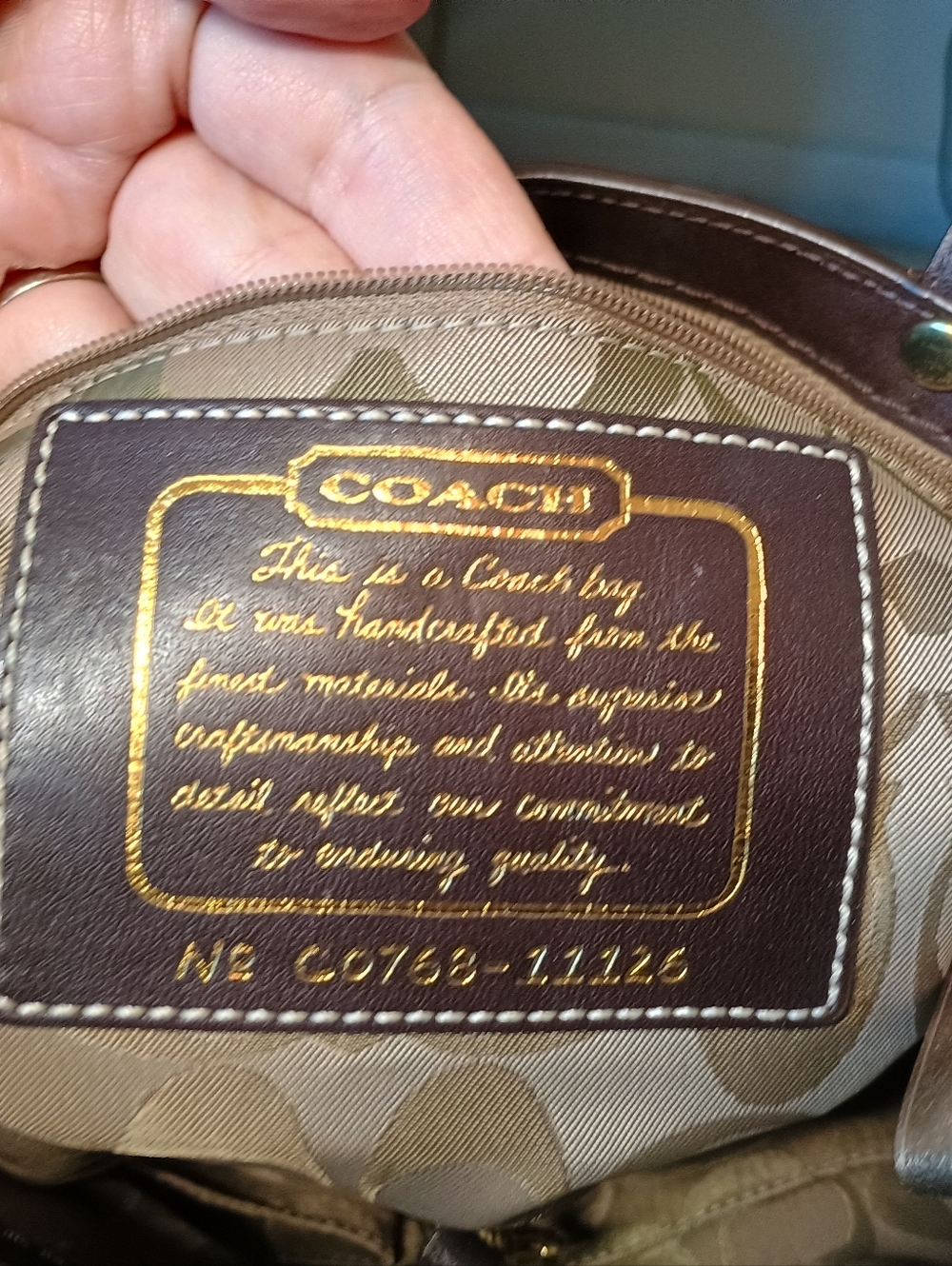 Coach Legacy Stripe Tote - Picture 5 of 9